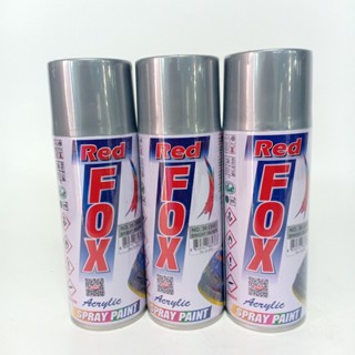 สีสเปรย์ เรดฟ็อกซ์ RED FOX #36 (300) Bright Silver 1กระป๋อง 400ซีซี ของแท้ สีสวยสด สินค้าคุณภาพ (MS_Parts Online.)