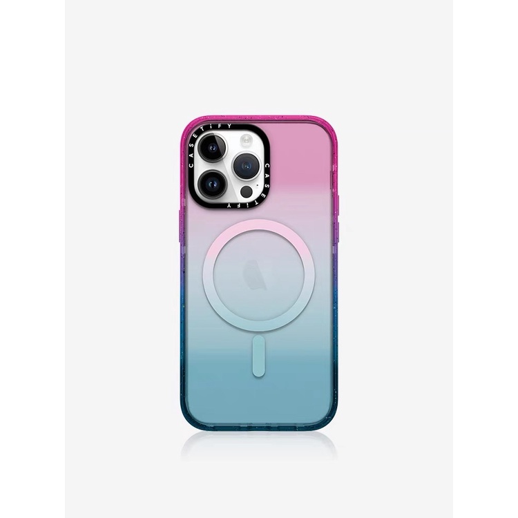 Custom Cotton Candy Magnetic Casetify เคสโทรศัพท์สําหรับ iPhone 16 15 14 13 12 Pro Max Plus, Hard Clear Impact 2.0