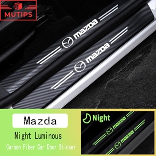 Mazda 9 ชิ้น ป้องกันรอยขีดข่วน สําหรับติดประตูรถยนต์ เรืองแส…