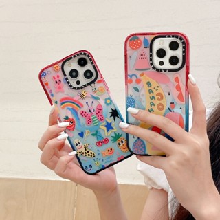 Casetify เคสโทรศัพท์มือถือแบบแข็ง แต่งกลิตเตอร์ไล่โทนสี ลายผลไม้ สําหรับ iPhone 14 13 12 Pro Max