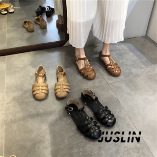 JUSLIN  รองเท้าแตะ รองเท้าแตะผู้หญิง ส้นแบน ใส่สบาย สไตล์เกาหลี รองเท้าแฟชั่น 2023 ใหม่ 072720 ทันสมัย คุณภาพสูง Stylish Korean Style B28G0OB 37Z230910