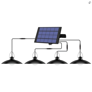 {fly} โคมไฟเพดาน LED พลังงานแสงอาทิตย์ 4 หัว กันน้ํา ชาร์จไฟได้ สําหรับแขวนตกแต่งสวน ลานบ้าน ประตู