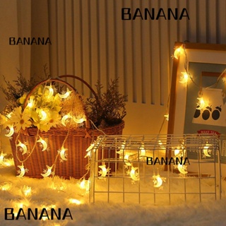 Banana1 สายไฟหิ่งห้อย รูปดาว ดวงจันทร์ ใช้แบตเตอรี่ 20 หลอด สําหรับตกแต่งต้นไม้ ของขวัญ