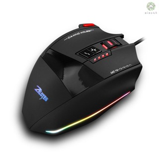 [DZ] Zelotes C-13 เมาส์เกมมิ่งมีสาย 13 คีย์ 10000DPI ไฟ RGB ความจําในตัว 128KB น้ําหนักเบา