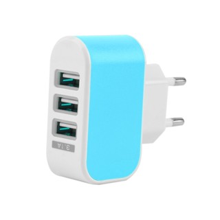 Triple USB Port Wall Home Travel AC Power Charger Adapter 3.1A EU Plug