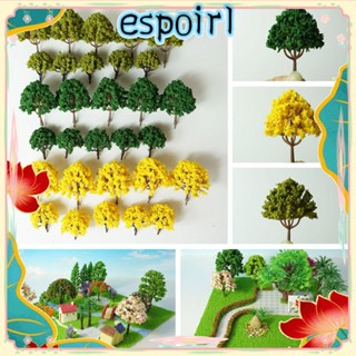 Espo โมเดลต้นไม้ปลอม ใบไม้ สีเขียวอ่อน แฮนด์เมด 30 ชิ้น