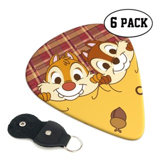 Chip n Dale ปิ๊กกีตาร์ 0.71 มม. สําหรับกีตาร์ไฟฟ้า เบส และอะคูสติก 6 แพ็ค