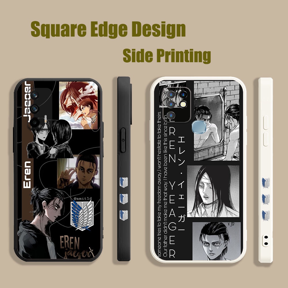 เคสโทรศัพท์มือถือ ลาย อนิเมะ เอเรน ผ่าพิภพไททัน ภาค Attack on titan Eren FGQ02 สําหรับ Vivo S1 V21e 