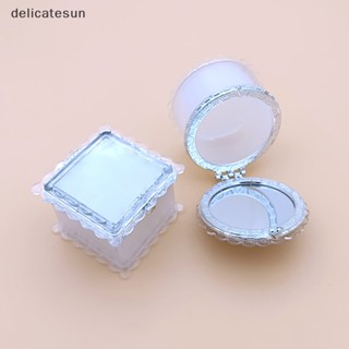 Delicatesun กล่องเก็บเครื่องประดับ โปร่งแสง พร้อมกระจก รูปหัวใจ ทรงกลม ทรงสี่เหลี่ยม