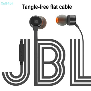 Xo94ol JBL TUNE 110 หูฟังสเตอริโอ แบบมีสาย 3.5 มม. T110 เสียงเบสหนัก สําหรับเล่นกีฬา