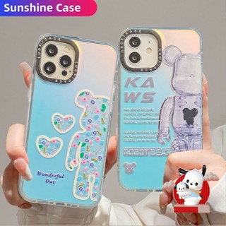 เคสโทรศัพท์มือถือแฟชั่น ลายหมี เคลือบสองด้าน สําหรับ Samsung A13 A54 A34 A14 A04 A04s A03 A23 A33 A53 A03s A02 A12 A22 A52 A32 A51 A71 A50 A30s A11