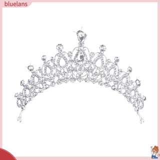 Blu มงกุฎคาดศีรษะ ประดับพลอยเทียม แวววาว เครื่องประดับ สําหรับเจ้าสาว งานแต่งงาน