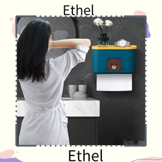 Ethel1 กล่องทิชชู่ติดผนังห้องน้ํา ABS กันน้ํา ไม่ต้องเจาะผนัง