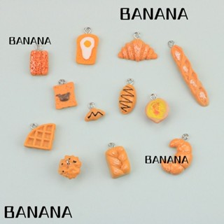 Banana1 จี้เรซิ่น รูปอาหาร ขนมปัง 60 ชิ้น สําหรับแขวนต่างหู DIY