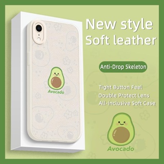 simple funny Phone Case For iphone XR Anti-knock Silica gel Back Cover Waterproof texture leather Dirt-resistant personality