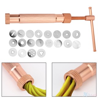 Multi-purpose Clay Extruder With 20 Tips Clay Craft Cake Sculpture Gun Sugar Paste Fondant Perfect Rose Gold Cake Sculpture Polymer Tool M