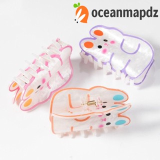 Oceanmapdz กิ๊บติดผม รูปกรงเล็บกระต่าย ทรงเรขาคณิต สไตล์เกาหลี สําหรับผู้หญิง