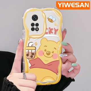 เคสโทรศัพท์มือถือแบบนิ่ม ใส กันกระแทก ลายการ์ตูนหมีนําโชค สีมาการอง สําหรับ Xiaomi MI Redmi Note 11 11s Poco M4 Pro 4G