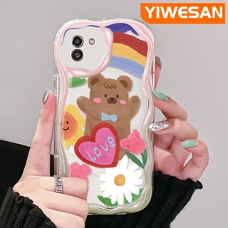 เคสโทรศัพท์มือถือแบบนิ่ม ใส กันกระแทก ลายการ์ตูนหมีน่ารัก สีมาการอง หลากสี สําหรับ Samsung A03 Core A03s A02 M02 A02s M02s F02s