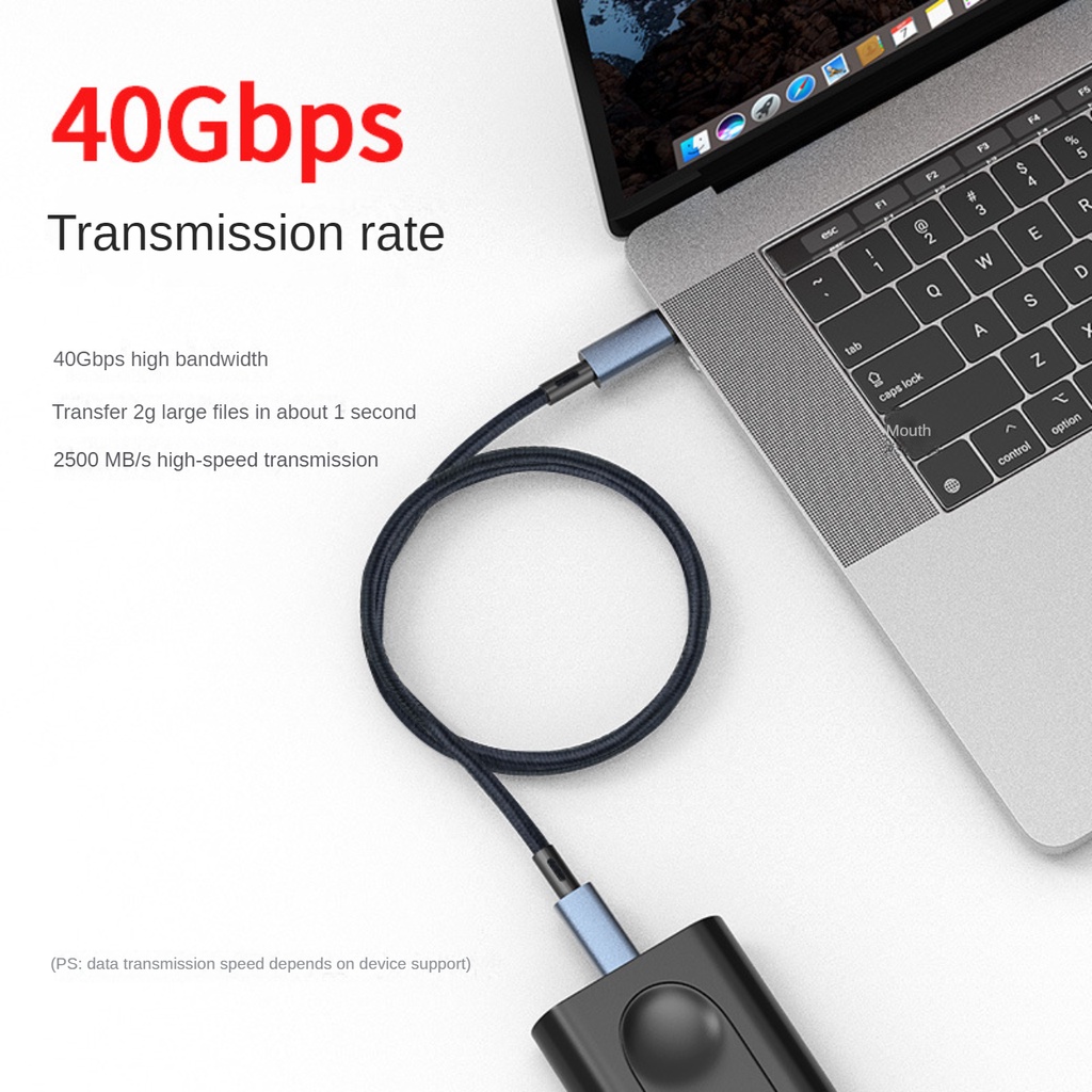 สายชาร์จ Type C 240W 40Gbps ความเร็วสูง 8K 60Hz USB4 สําหรับแล็ปท็อป โทรศัพท์มือถือ แท็บเล็ต 3 4 ราคา ถูกที่สุด ดีลบีเคเค แกลเลอรีภาพที่ 5