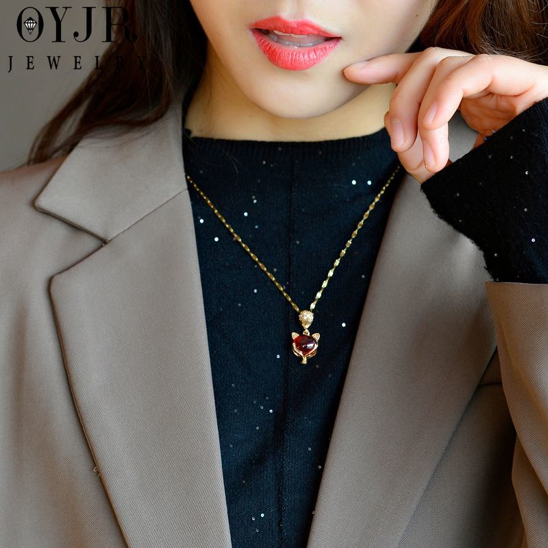 OYJR สร้อยสแตนเลส จี้จิ้งจอก เครื่องประดับแฟชั่นสำหรับผู้หญิง - รูปที่ 6