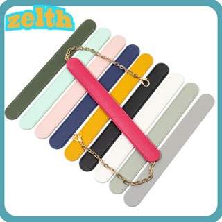 Zelth สายคล้องไหล่ หนัง PU กันลื่น ปรับได้ คุณภาพสูง สีพื้น แบบเปลี่ยน สําหรับกระเป๋าผู้หญิง DIY 2 ชิ้น