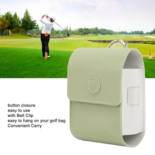 GARDEN LIVE Golf Rangefinder Case Waterproof Universal Range Finder Carry Bag with Belt Clip Button Closure Green White