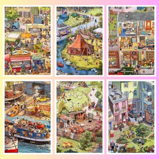 🔥ปริศนา🔥【Lively Town】Jigsaw Puzzle 300 ชิ้น 500 ชิ้น 1000 ชิ้น Ultra HD Wood Puzzle การจัดส่งที่รวดเร็ว ปริศนา Bashwood พรีเมี่ยมพรีเมี่ยมสำหรับผู้ใหญ่ Unclassing ของขวัญวันเกิดปริศนาที่กำหนดเอง ปริศนาอะนิเมะ