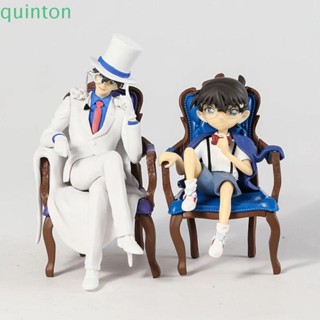 Quinton ตุ๊กตาฟิกเกอร์ PVC รูปการ์ตูนยอดนักสืบโคนัน Edogawa Conan Kaitou Kiddo ของขวัญ สําหรับเด็ก