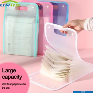 Uniis แฟ้มโฟลเดอร์ PP ขนาด A4 แนวตั้ง สีโปร่งใส สําหรับจัดระเบียบ
