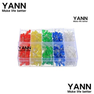 Yann1 หลอดไฟ LED ไดโอดเปล่งแสง F5 5 มม. 5 สี 100 ชิ้น 500 ชิ้น