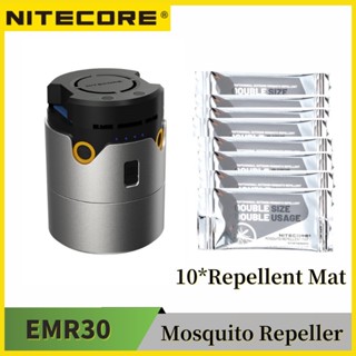 Nitecore EMR30 เครื่องไล่ยุง แบบพกพา 20 ฟุต 360° พาวเวอร์แบงค์ 18W อัลตราซาวด์ สําหรับตั้งแคมป์ บาร์บีคิว ปาร์ตี้