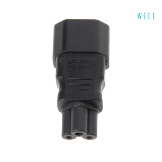 อะแดปเตอร์แปลงปลั๊กไฟ Will IEC 320 C14 3-Pin Male To C5 3-Pin Female