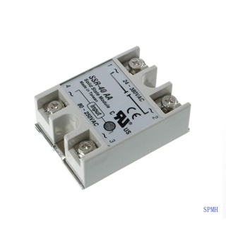 โมดูลรีเลย์โซลิดสเตท SSR-40AA 40A 250V 80-250V สําหรับเอาท์พุต DC Input 24-380VAC