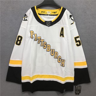 เสื้อกีฬาแขนยาว ลาย Nhl Hockey Jersey Jersey ทรงหลวม ขนาดใหญ่ สไตล์ฮิปฮอป สําหรับผู้ชาย และผู้หญิง