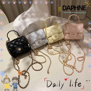 Daphne กระเป๋าสะพายข้าง สายโซ่ หรูหรา สีพื้น แฟชั่นลําลอง