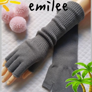 Emilee ถุงมือครึ่งนิ้ว ผ้าถัก ให้ความอบอุ่น