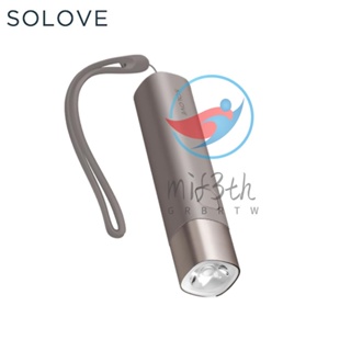 ใหม่ SOLOVE X3 ไฟฉายไฟฟ้า 3000mAh ชาร์จ USB ความสว่าง EDC ไฟฉาย แบบพกพา Mini LED ไฟฉาย สําหรับจักรยาน