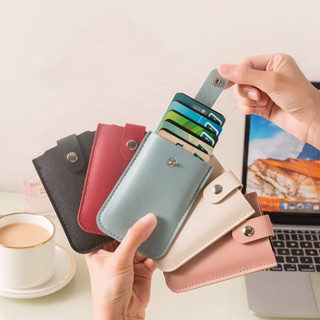 ซองใส่นามบัตร หนัง Pu หลายช่อง พร้อมหัวเข็มขัด