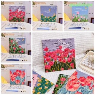 Guadalupe ภาพวาดสีน้ํามัน รูปดอกทิวลิป อะคริลิค DIY สําหรับตกแต่งบ้าน