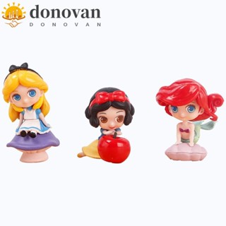 Donovan Q Version ฟิกเกอร์เจ้าหญิง Alice Snow White Kawaii PVC Q Version เครื่องประดับรถยนต์