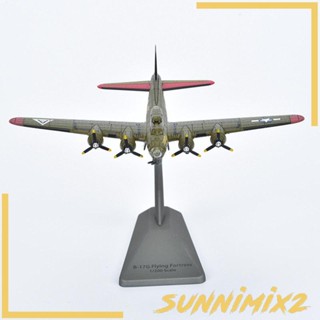 [Sunnimix2] โมเดลเครื่องบินจําลอง 1:200 B 17 สไตล์เรโทร พร้อมขาตั้งโชว์ สําหรับตกแต่งโต๊ะทํางาน ชั้นวางหนังสือ บาร์ ตู้ ห้องนั่งเล่น