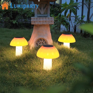 Lumiparty โคมไฟ LED พลังงานแสงอาทิตย์ รูปเห็ด สําหรับตกแต่งสวน กลางแจ้ง