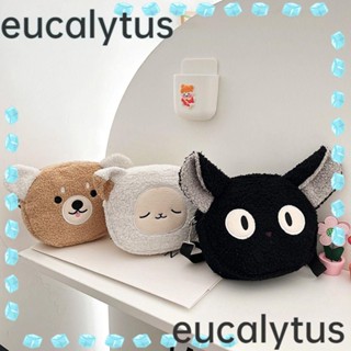 Eucalytus1 กระเป๋าใส่โทรศัพท์ กระเป๋าสะพายข้าง ผ้ากํามะหยี่ขนนิ่ม ขนาดเล็ก