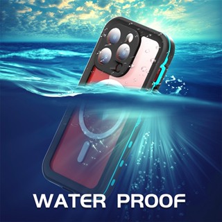 IP68 Real Waterproof Case Compatible For iphone 15 Plus 14 13 Pro Max Swimming Casing Underwater Diving Outdoor Sports Dropproof Full Protection Cover for iphone15 14promax 13pro Swim Casing