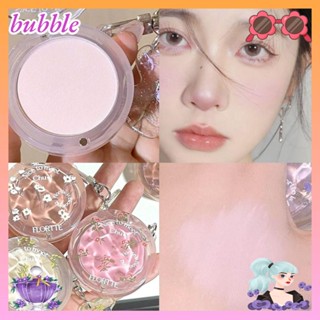 Bubble บลัชออนปัดแก้ม เนื้อฝุ่นธรรมชาติ ทนทาน ลายดอกไม้ สีขาวดํา สีแดง