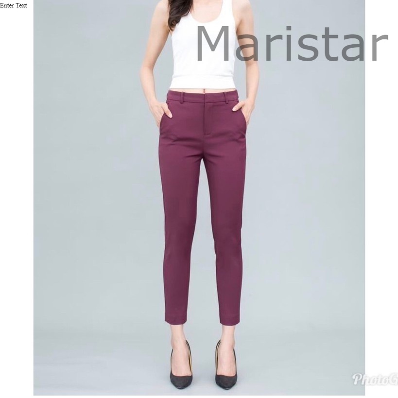 Maristar Brand กางเกง9ส่วน รุ่น 6053 ผ้ายืด Spandex คุณภาพตัดเย็บเกรดห้าง