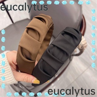 Eucalytus1 ที่คาดผม แบบกว้าง เครื่องประดับผม ที่คาดผม สีพื้น