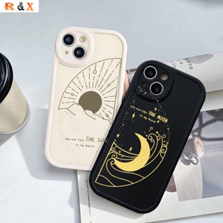 เคสโทรศัพท์มือถือยาง ขอบตรง ลายดวงจันทร์ สีทอง เรียบง่าย สําหรับ Infinix Hot 30i Note 30 Note 12 G96 Zero 5G 2023 Smat 7 Hot 20S Smart 6 Smart5 Hot 11S NFC Hot12 Play 10Play