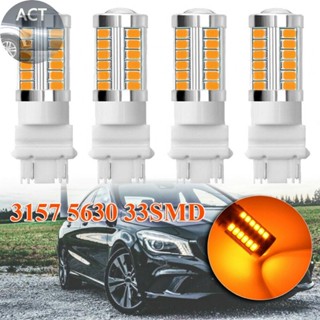 หลอดไฟเบรกถอยหลัง 3000K Tail 3057 3157 33SMD 3457 สําหรับจอดรถ